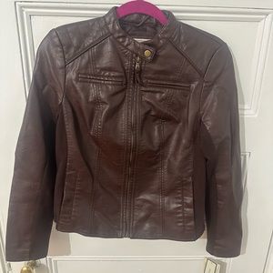 NWT G.H. BASS & CO women’s faux leather jacket